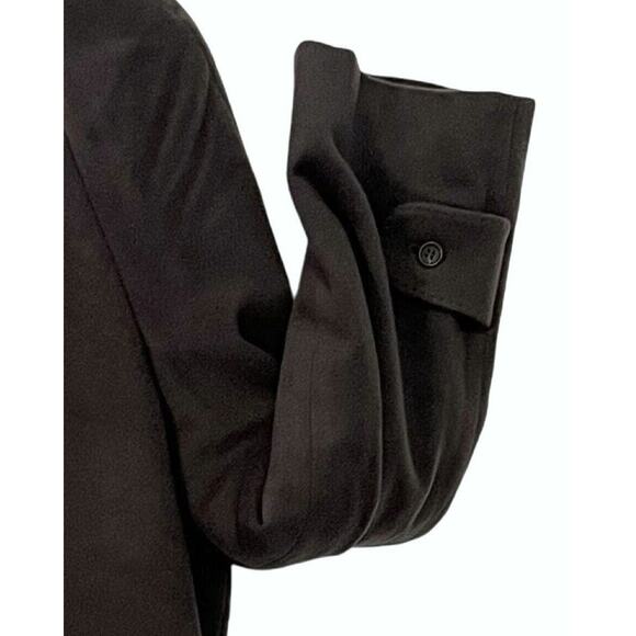Mens Cashmere Coat Size L Size 48 Full Length Dark Gray Custom Made Overcoat - Picture 4 of 13